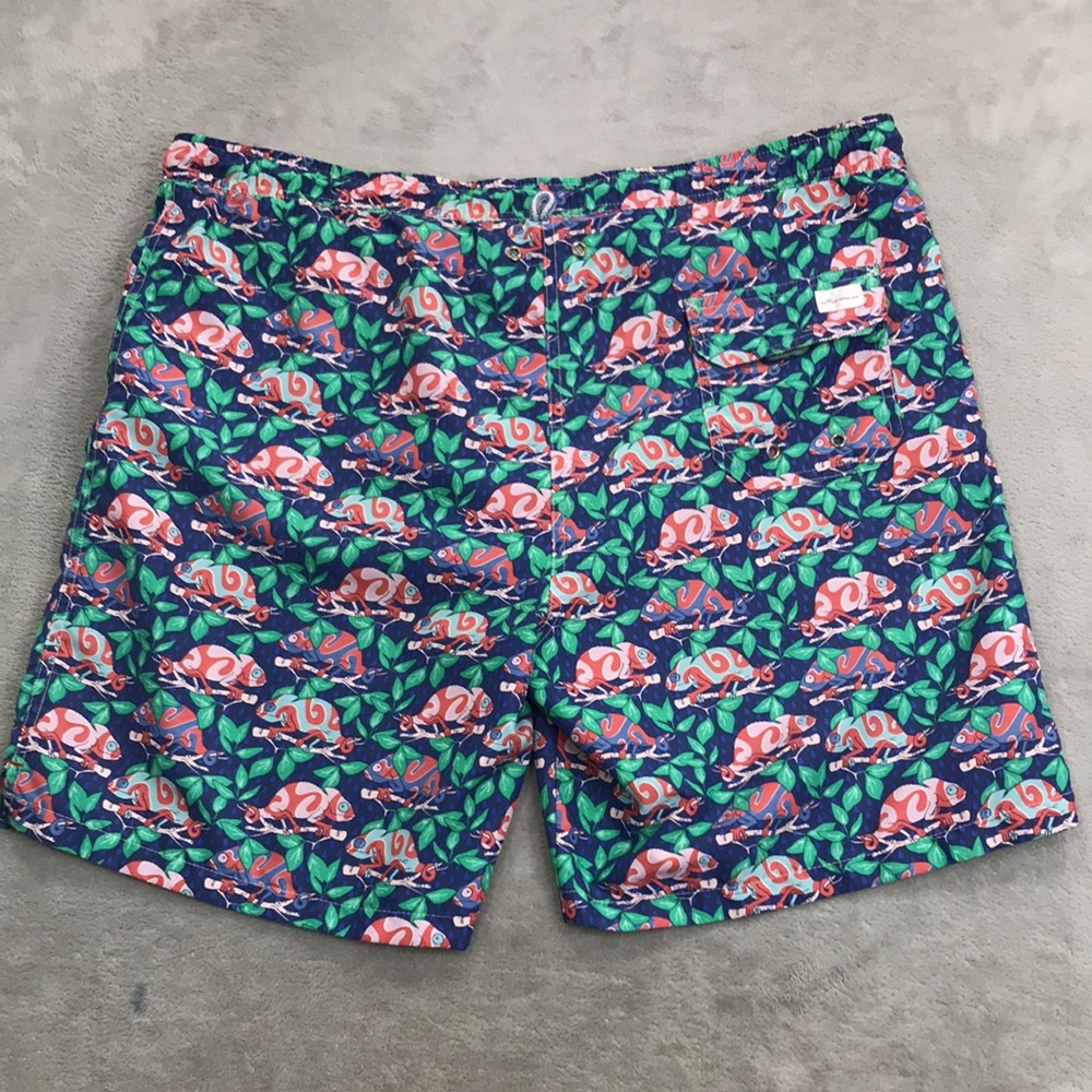 Peter Millar Seaside Collection Iguana Swim Shorts Size L - Picture 7 of 9